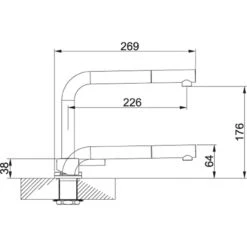 Franke Kranen - FN 7483.031 Keukenkraan Onder Raam, Neerklapbaar, 2-gats, Chroom 115.0486.978 -Franke cadfd0b05cd46c0dea382789