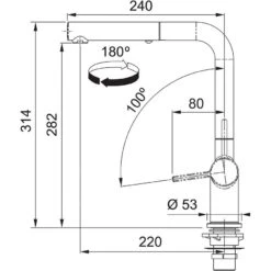 Franke Active New - Keukenkraan FN 6560.031, Neerklapbaar Onder Raam, Met Uittrekbare Handdouche, Chroom 115.0653.391 -Franke cbadd5aa4849574b6c52228d