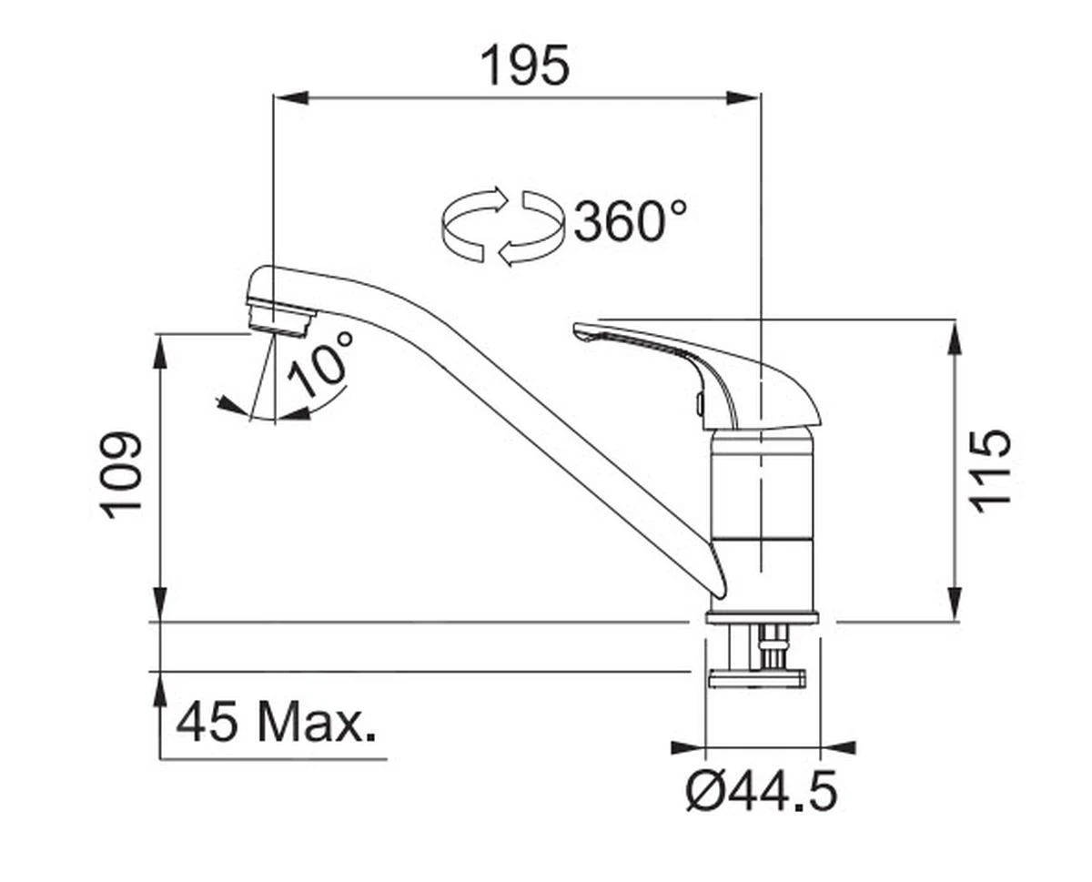 Franke Sets - Keukenset N31, ETN 610 Rvs Spoelbak + FB 250.031 Keukenkraan, Chroom 101.0283.213 6 Franke Sets - Keukenset N31, ETN 610 Rvs Spoelbak + FB 250.031 Keukenkraan, Chroom 101.0283.213 - Afbeelding 4