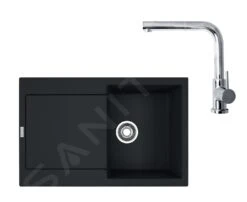 Franke Sets - Set G40, Fragraniet Spoelbak MRG 611 En Keukenkraan FN 0147.031, Mat Zwart/chroom 114.0650.572