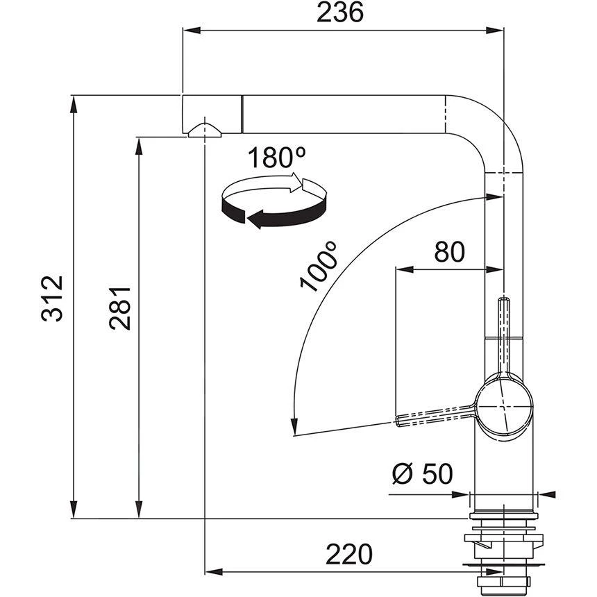 Franke Active New - Keukenkraan FN 6100.082, Sahara 115.0653.377 4 Franke Active New - Keukenkraan FN 6100.082, Sahara 115.0653.377 - Afbeelding 2