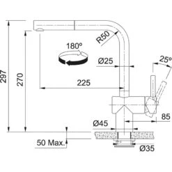 Franke Atlas Neo - Elektronische Keukenkraan FC 5523.502 Met Uittrekbare Sproeikop, Zwart 115.0625.527 -Franke de5655360501240debb19f78