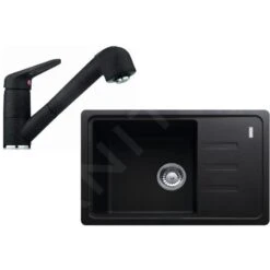 Franke Sets - Keukenset G118, Fragraniet Spoelbak BSG 611-6 + Kraan FC 9547.071, Onyx 114.0440.846