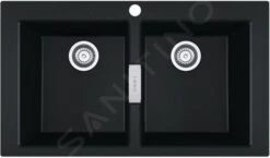 Franke Sirius 2.0 - Tectonite Spoelbak S2D 620-86, 860x500 Mm, Zwart 143.0637.161