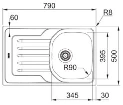 Franke Onda - Spoelbak OLN 611-79, 790x500 Mm, Rvs 101.0613.040 -Franke e51bb8e9a0234d4364ee3506 1