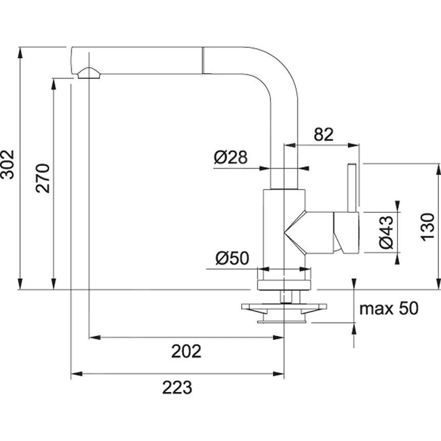 Franke Sets - Keukenset T51, Tectonite Spoelbak SID 610-40 En Keukenkraan FN 0147.031, Zwart/chroom 114.0508.411 5 Franke Sets - Keukenset T51, Tectonite Spoelbak SID 610-40 En Keukenkraan FN 0147.031, Zwart/chroom 114.0508.411 - Afbeelding 3