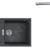 Franke Sets - Set T88, Tectonite Spoelbak S2D 611-78 XL En Keukenkraan FN 0147.031, Zwart/chroom 143.0618.741