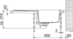 Franke Maris - Fragraniet Spoelbak MRG 611, 780x500 Mm, Mat Zwart 114.0637.576 -Franke e9fb6466587377dc6d0a39e5