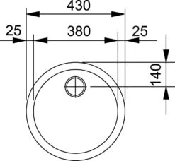 Franke Rambla - Spoelbak RAN 610-38, Diameter 430 Mm, Rvs 101.0361.012 -Franke eee26920637292a22d817f56