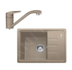 Franke Sets - Keukenset G117, Fragraniet Spoelbak BSG 611-62 En Keukenkraan FC 9541.424, Kasjmier 114.0510.434