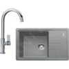 Franke Sets - Keukenset G115, BSG 611-62 Fragraniet Spoelbak, Grijze Steen + FP 0408.031 Keukenkraan, Chroom 114.0440.670