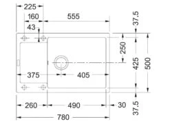 Franke Maris - MRG 611-78 BB Fragraniet Spoelbak, 780x500 Mm, Kasjmier 114.0494.646 -Franke f78616122f015b48bd5c2e26 8