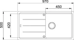 Franke Sets - Set G134, Fragraniet Spoelbak BFG 611 En Keukenkraan FC 650.031, Mat Zwart/chroom 114.0675.662 8 Franke Sets - Set G134, Fragraniet Spoelbak BFG 611 En Keukenkraan FC 650.031, Mat Zwart/chroom 114.0675.662 -Franke fdf42e4aa3c46b3a5eab588b
