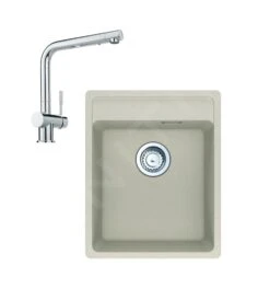 Franke Sets - Set G242, Fragraniet Spoelbak MRG 610-37 RTL En Keukenkraan Samoa, Sahara/chroom 114.0675.644